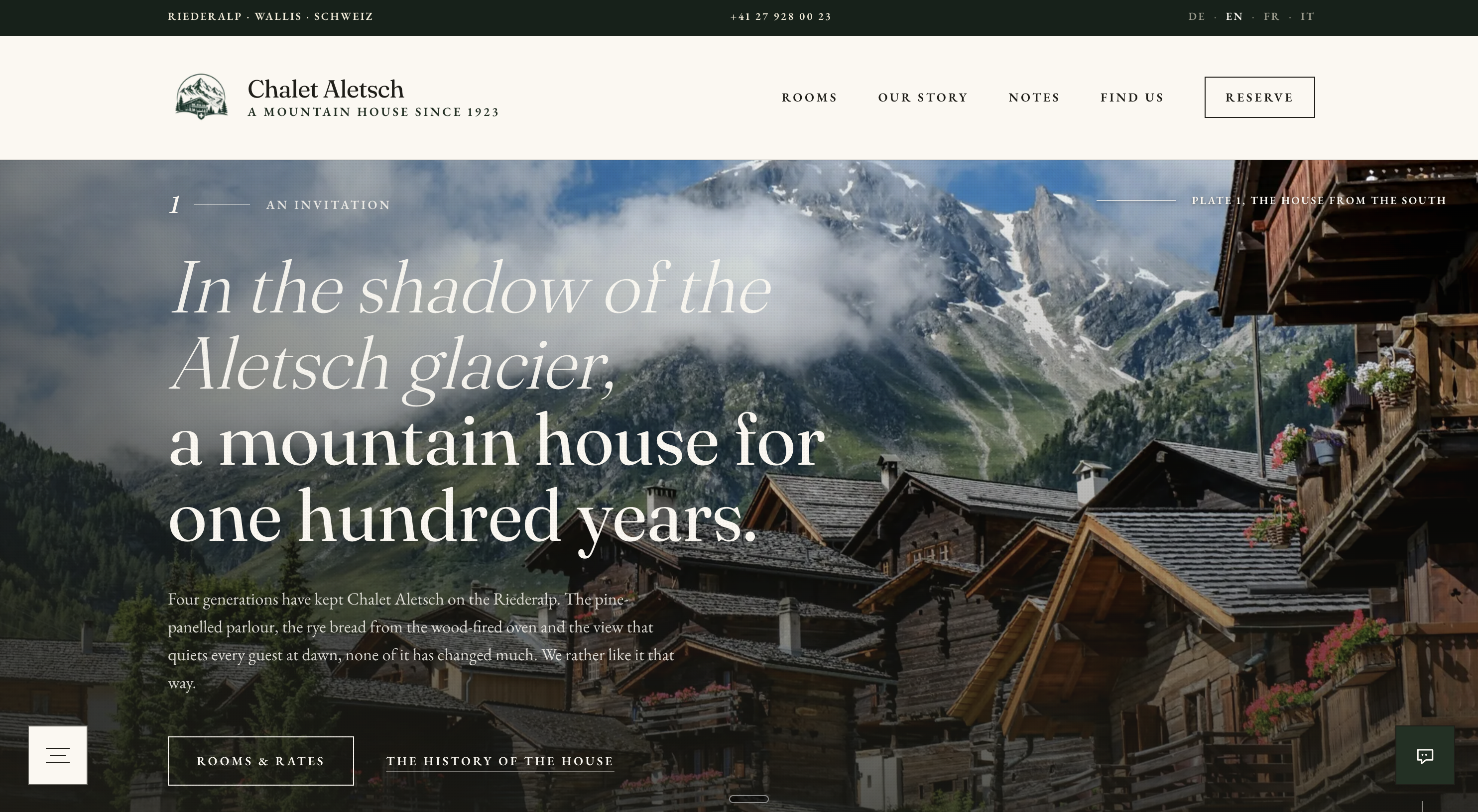 Chalet Aletsch · Berghaus seit 1923