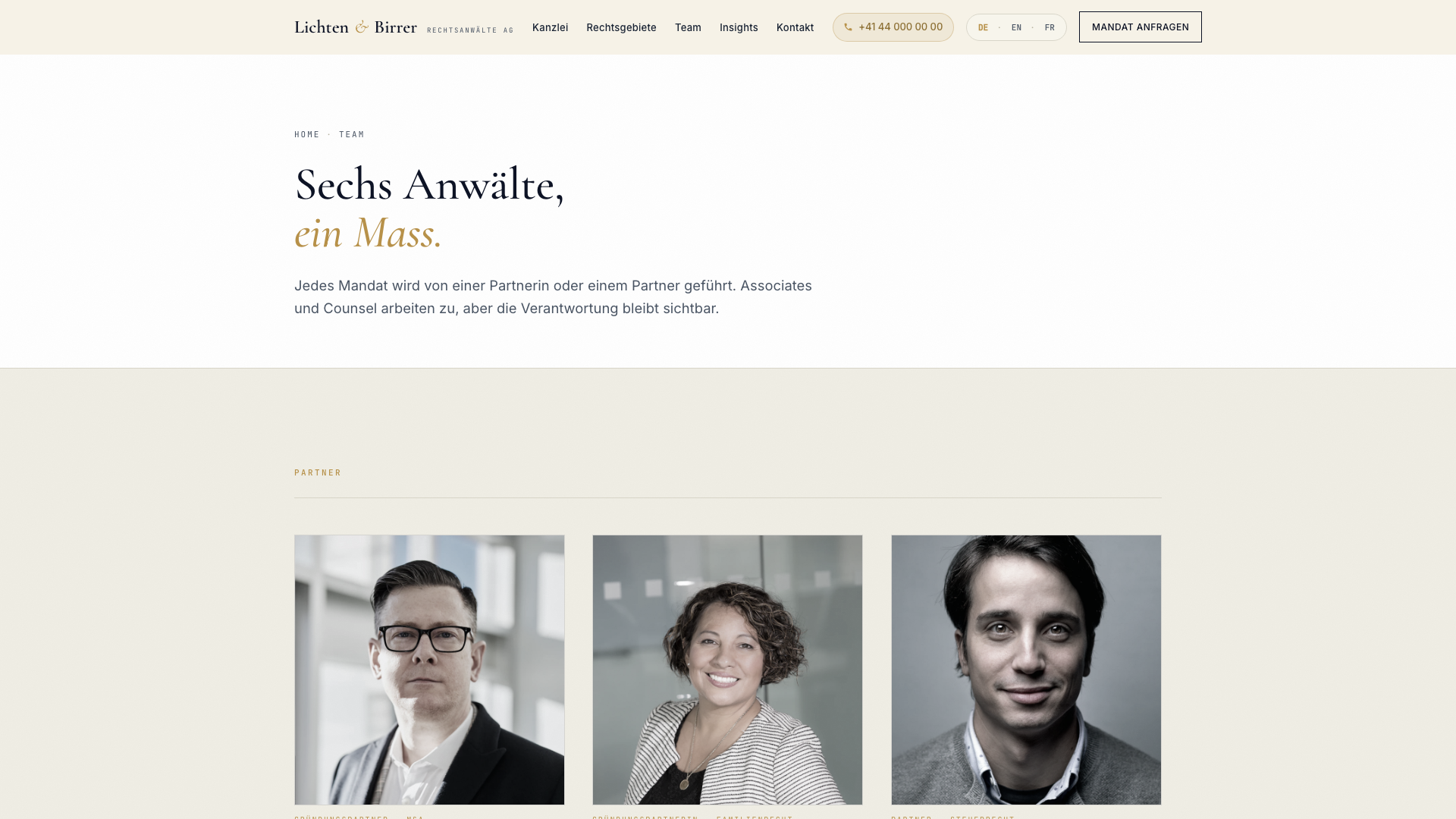 Lichten Birrer · Team